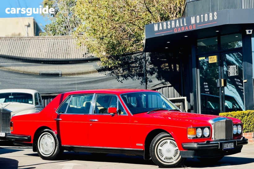 Red 1990 Bentley Mulsanne Saloon S