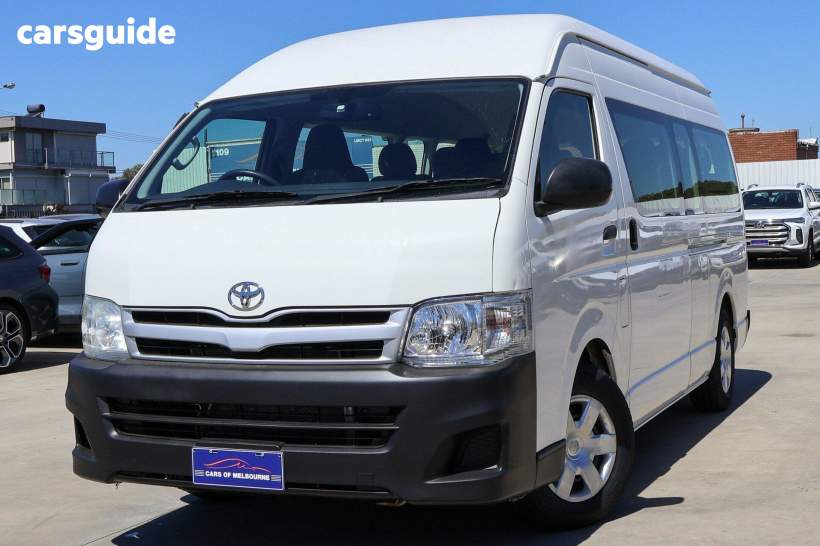White 2012 Toyota Hiace Bus Commuter