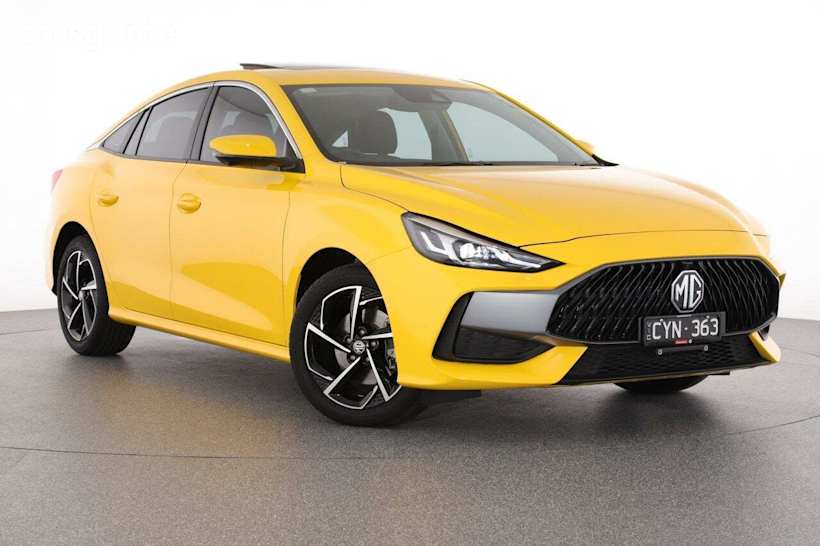 Yellow 2024 MG MG5 Sedan Essence