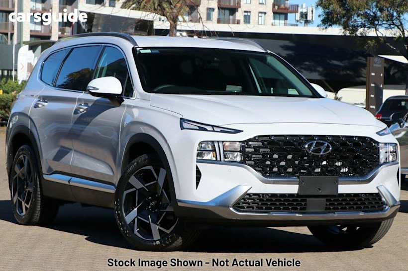 White 2022 Hyundai Santa FE Wagon Elite Crdi (Awd)