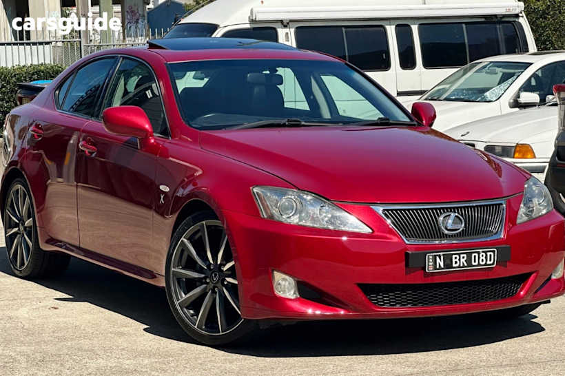 Red 2008 Lexus IS250 Sedan X