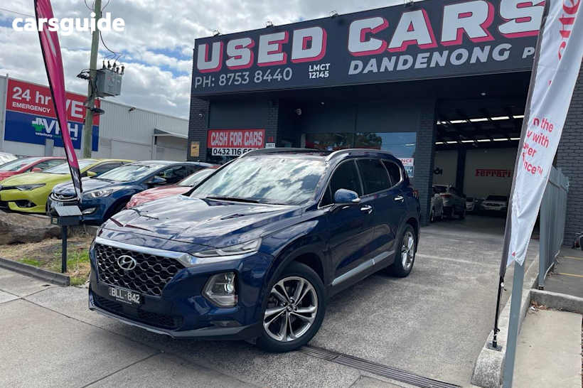 Blue 2018 Hyundai Santa FE Wagon Highlander Crdi Satin Dark AWD