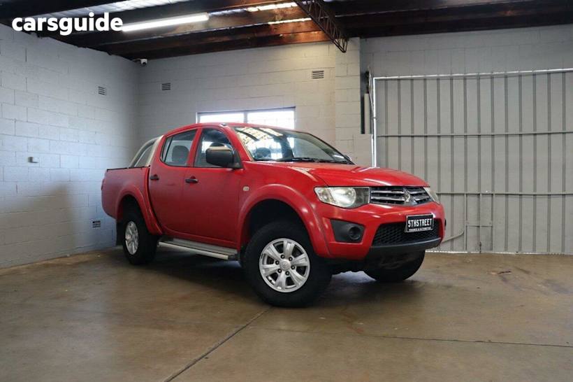 Red 2014 Mitsubishi Triton Double Cab Utility GLX (4X4)