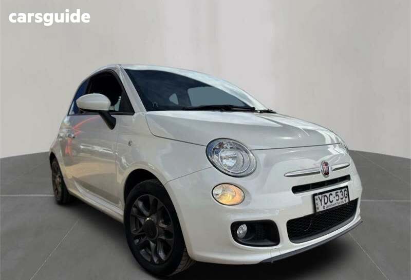 White 2015 Fiat 500 Hatchback S