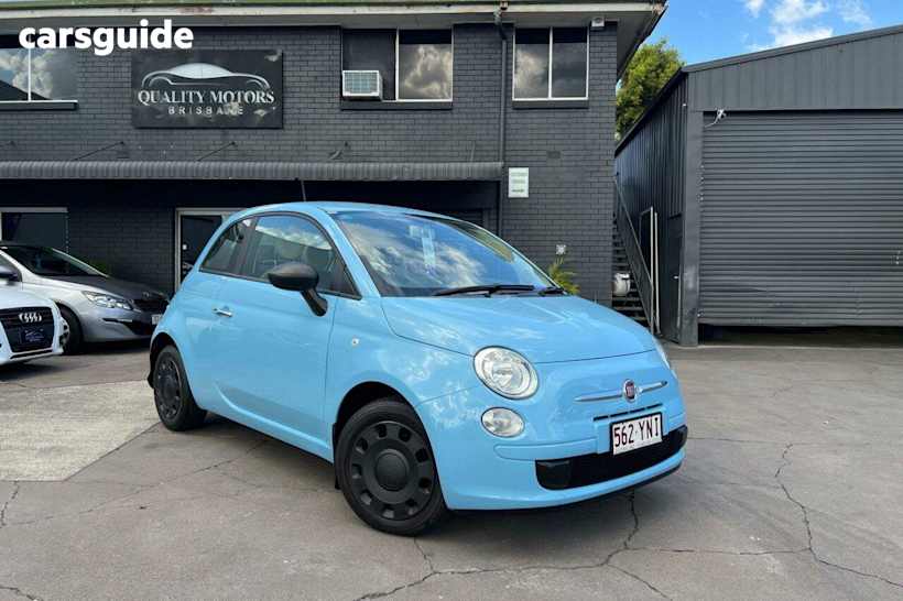 Blue 2014 Fiat 500 Hatchback POP
