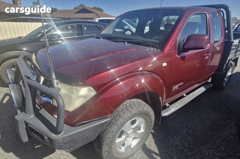 Red 2008 Nissan Navara King Cab Chassis ST-X (4X4)