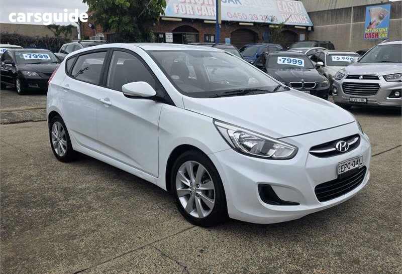 White 2019 Hyundai Accent Hatchback Sport