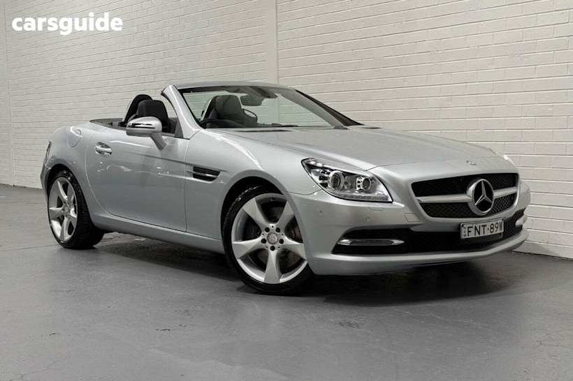 Silver 2014 Mercedes-Benz SLK350 Convertible