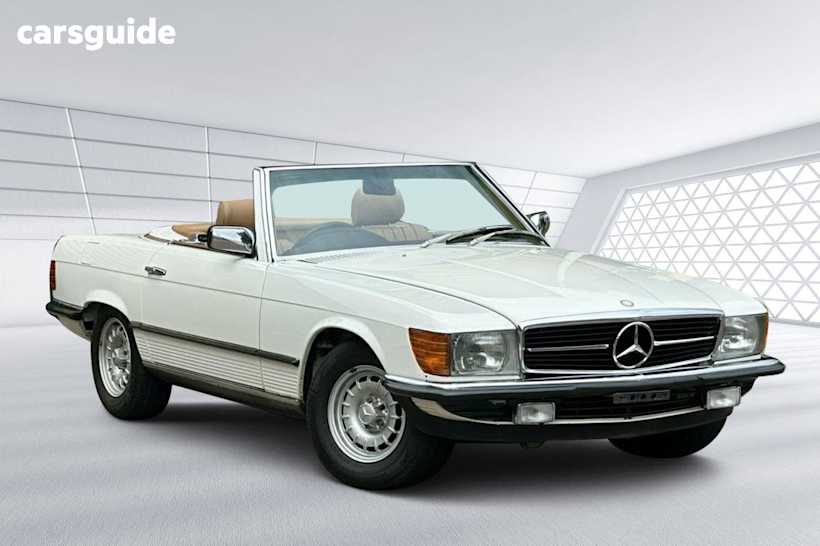 White 1984 Mercedes-Benz 380 Convertible SL