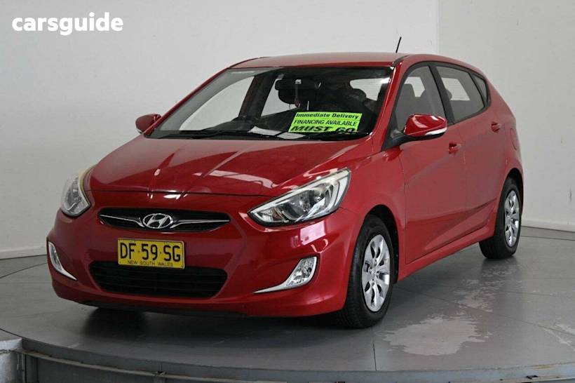 Red 2016 Hyundai Accent Hatchback Active