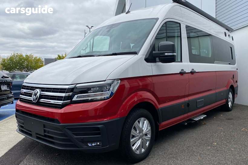 Red 2024 Volkswagen Crafter Commercial Kampervan Style High Roof LWB 4MOTION TDI410