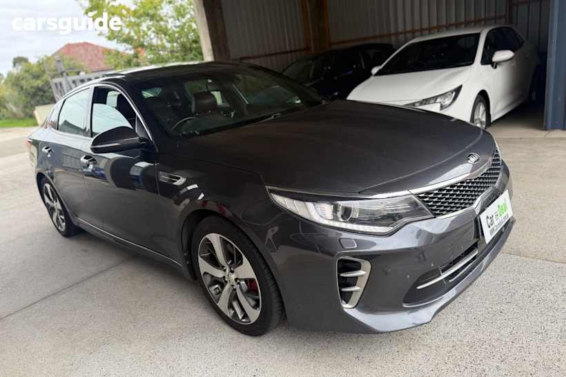 Grey 2016 Kia Optima Sedan GT NAV (red Leather)
