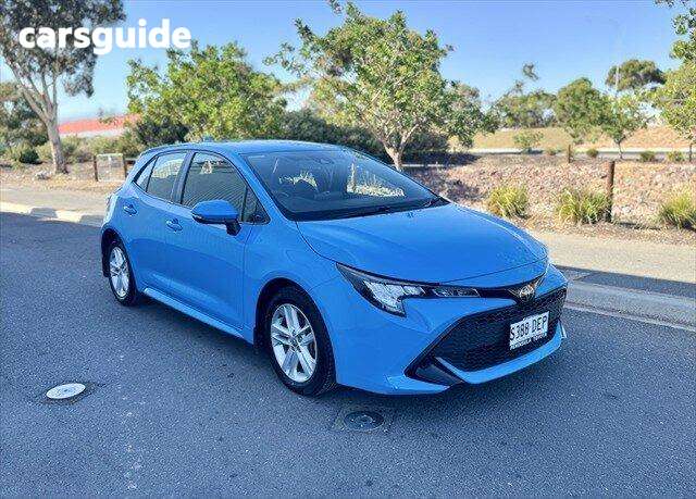 Blue 2021 Toyota Corolla Hatchback Ascent Sport