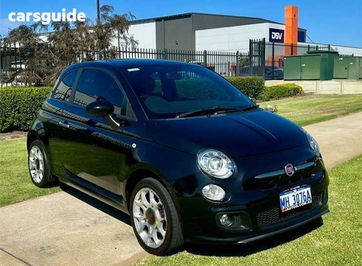 Black 2015 Fiat 500 Hatchback S