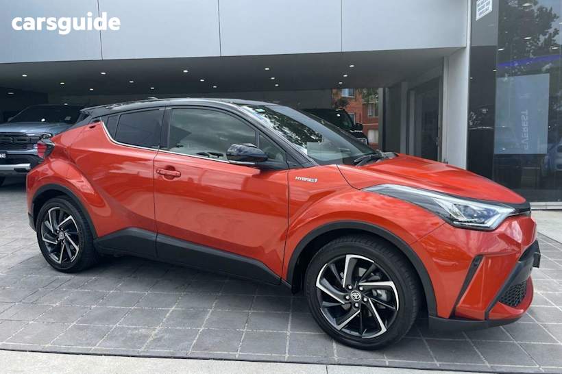 Orange 2020 Toyota C-HR Hatchback Koba (2WD) (hybrid)