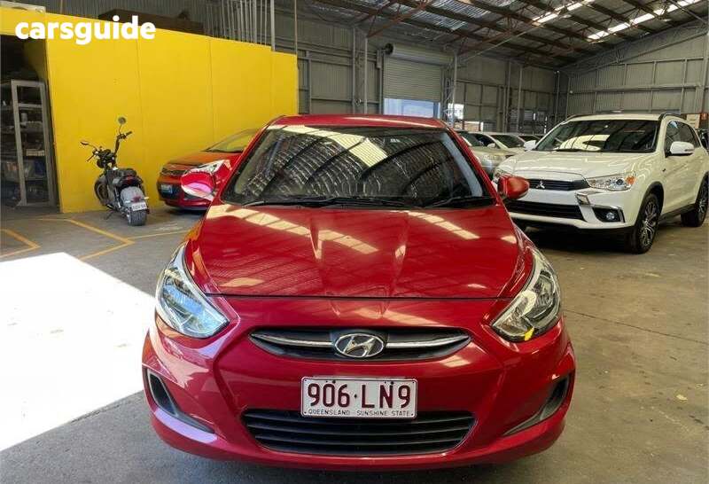 Red 2015 Hyundai Accent Hatchback Active