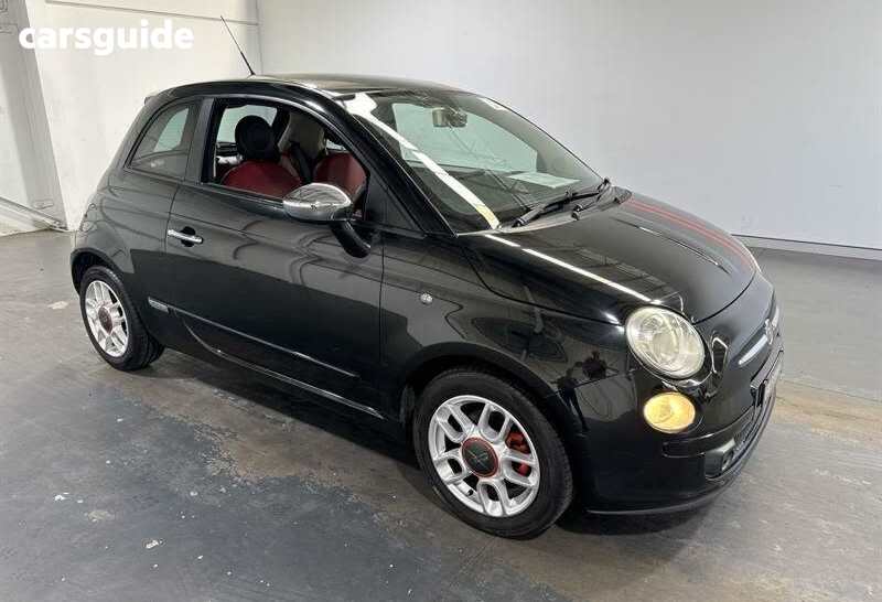 Black 2008 Fiat 500 Hatchback POP