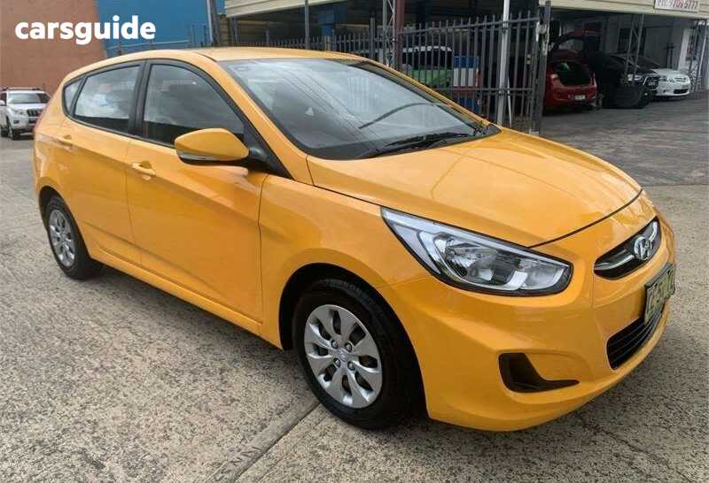 Yellow 2015 Hyundai Accent Hatchback Active