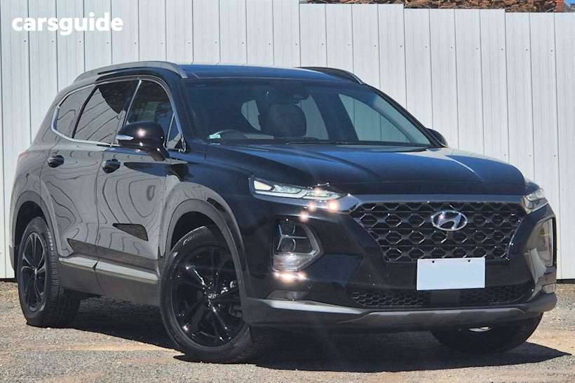 Black 2019 Hyundai Santa FE Wagon Highlander Crdi Satin AWD