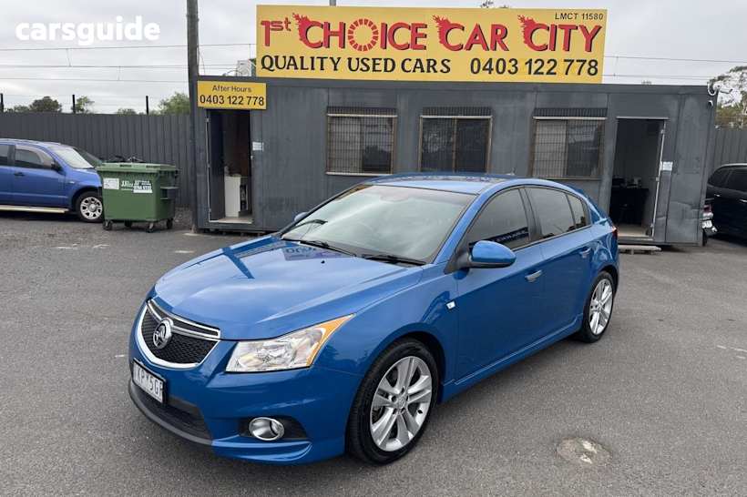 Blue 2013 Holden Cruze Hatchback SRI V