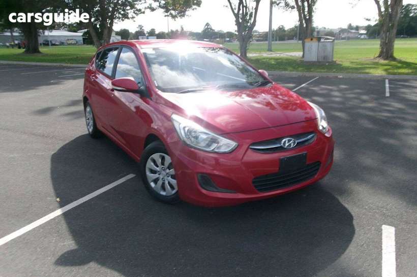 Red 2015 Hyundai Accent Hatchback Active