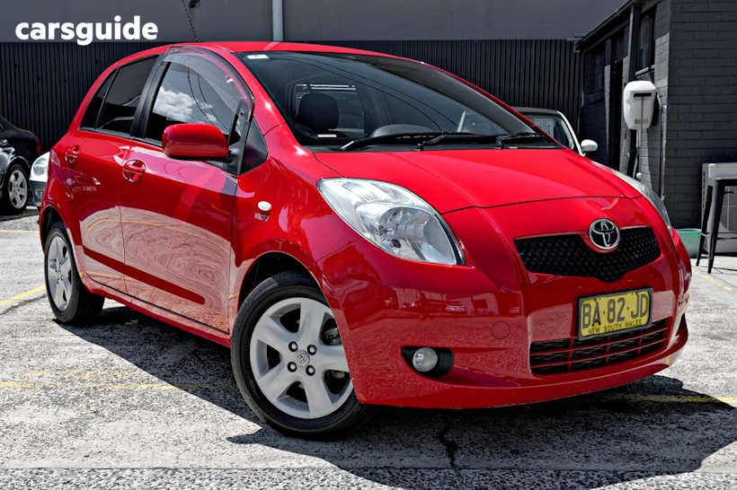 Red 2008 Toyota Yaris Hatchback YR