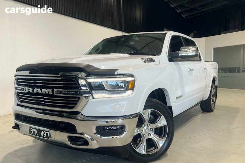 White 2022 Ram 1500 Crew Cab Utility Laramie Rambox (hybrid)