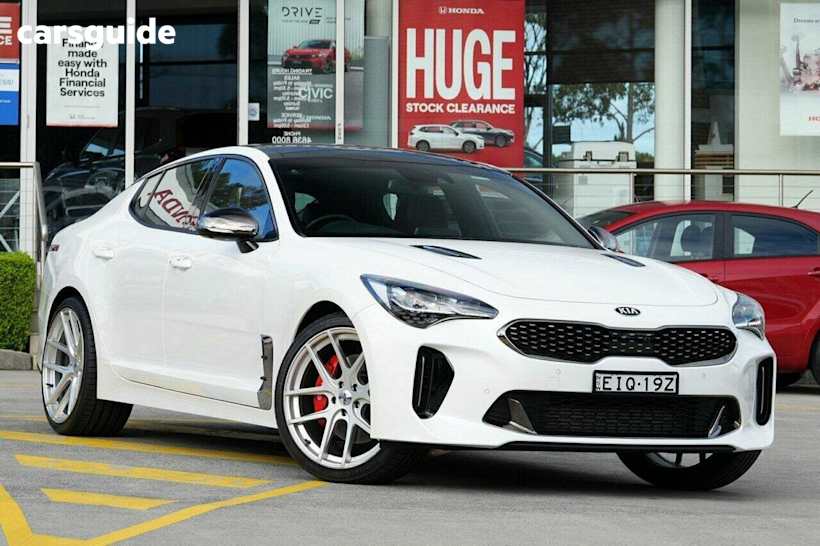 White 2019 Kia Stinger Sedan GT (black Leather)