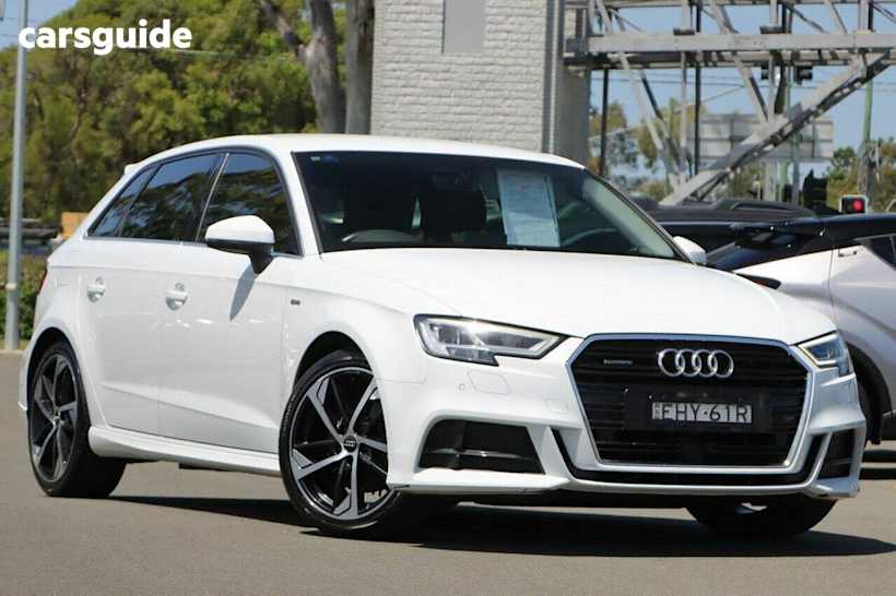 White 2019 Audi A3 Sportback 40 Tfsi S Line Plus