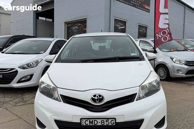 White 2012 Toyota Yaris Hatchback YR