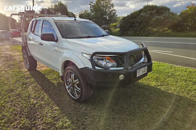 White 2018 Mitsubishi Triton Dual Cab Chassis Glx (4X4)