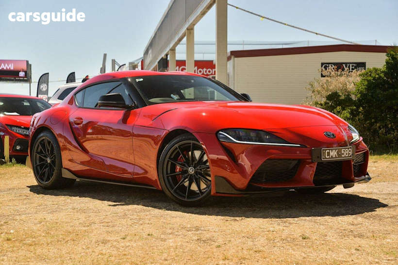 Red 2023 Toyota Supra Coupe GTS +alcantara Seats
