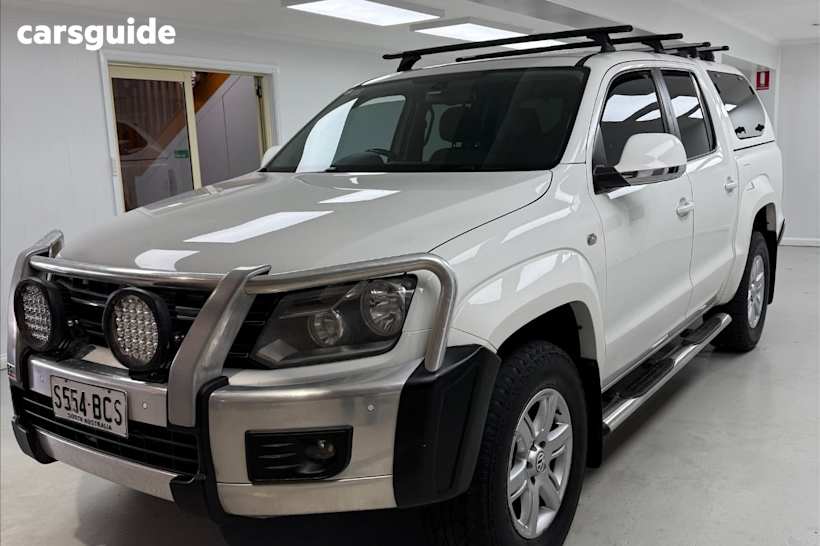 White 2014 Volkswagen Amarok Dual Cab Utility Tdi420 (4X4)