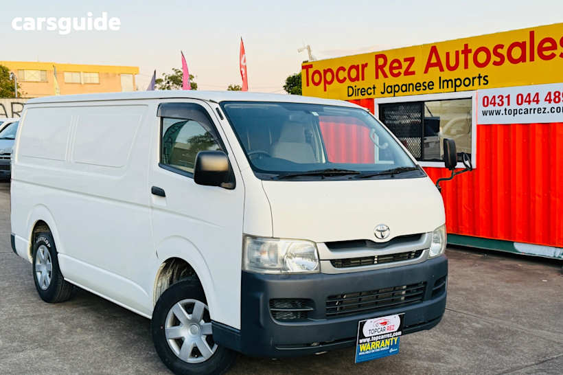 White 2010 Toyota HiAce Commercial