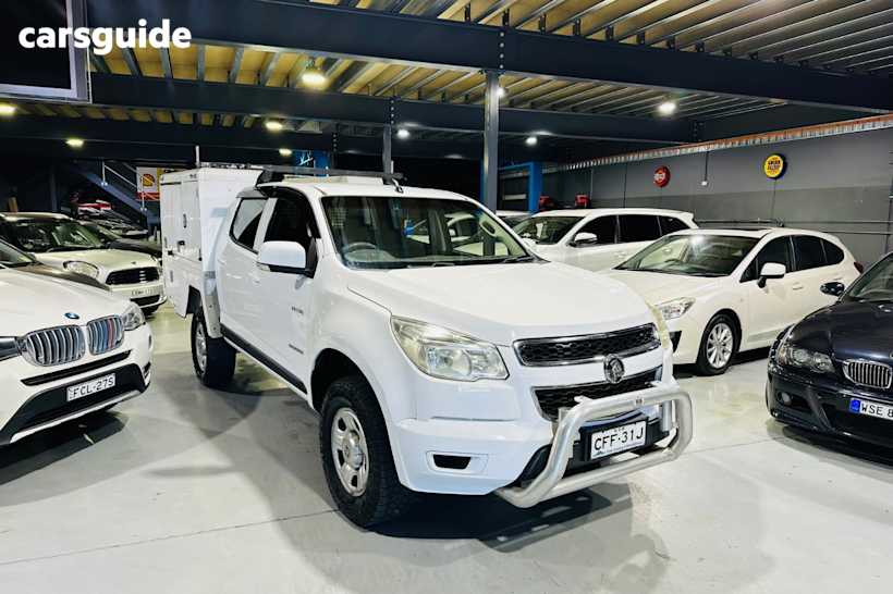 White 2013 Holden Colorado Crew Cab Chassis Lx (4X2)