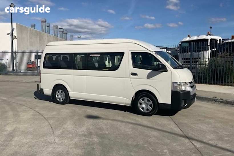 White 2015 Toyota Hiace Bus Commuter