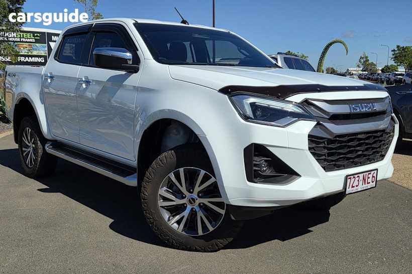 White 2023 Isuzu D-MAX Crew Cab Utility LS-U+ (4X4)