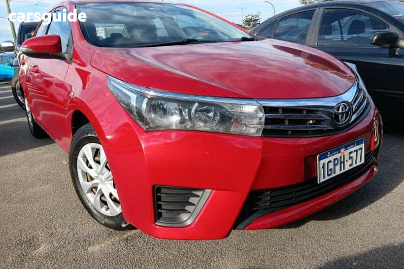 Red 2016 Toyota Corolla Sedan Ascent