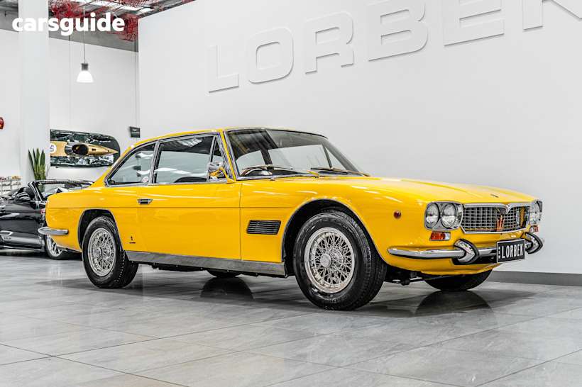 Yellow 1967 Maserati Mexico Coupe 2+2