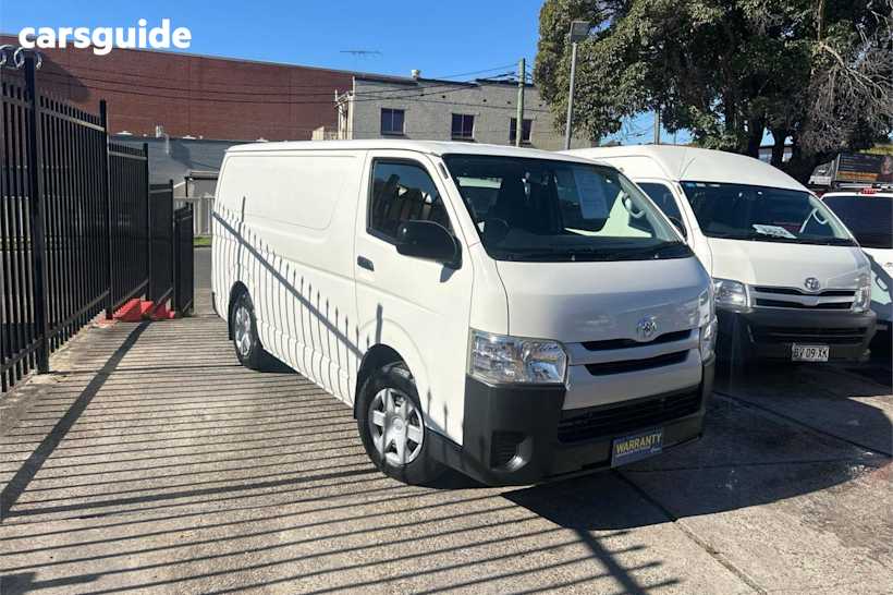 White 2015 Toyota Hiace Van LWB