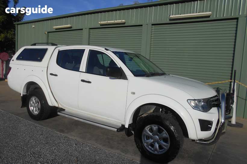 White 2013 Mitsubishi Triton Double Cab Utility GLX (4X4)