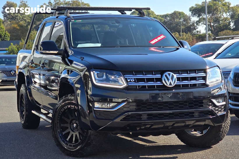 Black 2020 Volkswagen Amarok Dual Cab Utility Tdi550 Highline 4Motion (4X4)