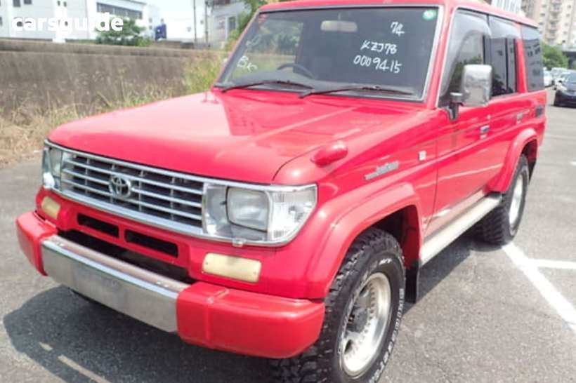 Red 1993 Toyota Landcruiser 70 Series Wagon