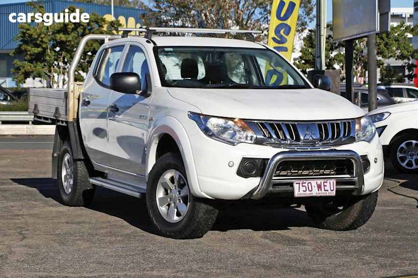 White 2015 Mitsubishi Triton Dual Cab Utility GLX (4X4)