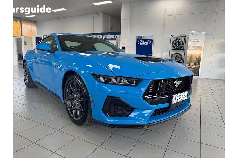 Blue 2025 Ford Mustang Fastback GT 5.0 V8