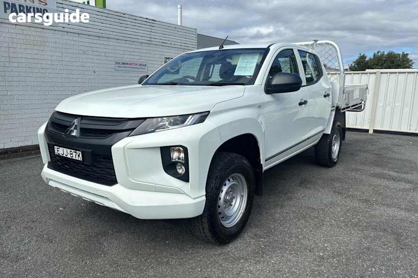 White 2019 Mitsubishi Triton Double Cab Chassis GLX Adas (4X4)