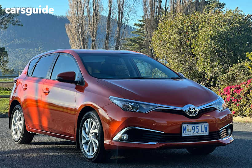 Orange 2018 Toyota Corolla Hatchback Ascent Sport