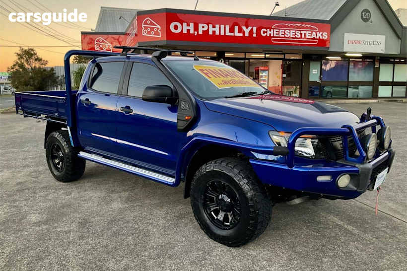 Blue 2014 Ford Ranger Dual Cab Utility XL 3.2 (4X4)