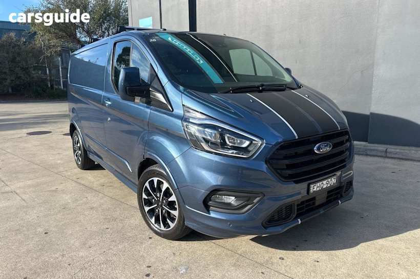 Blue 2020 Ford Transit Custom Van 320S (swb) Sport