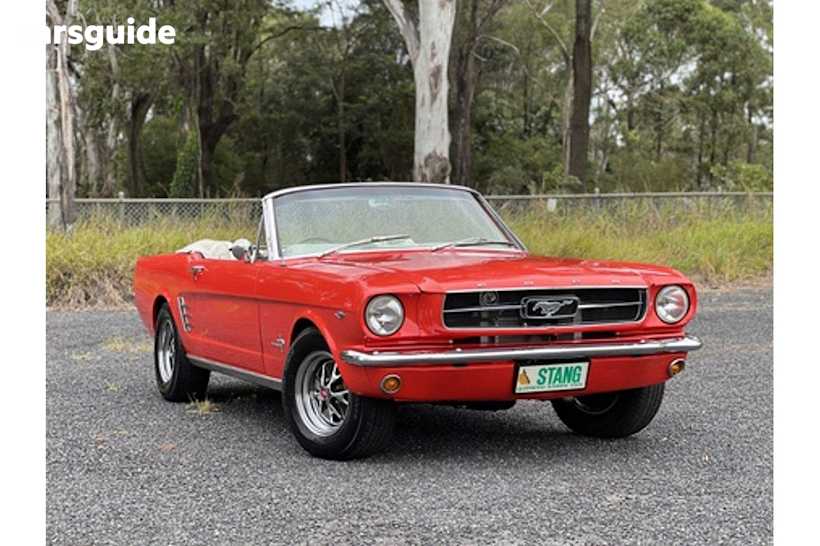 Red 1966 Ford Mustang Convertible